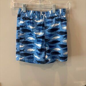 Janie and Jack Blue Whale Swim Trunks - Size 7